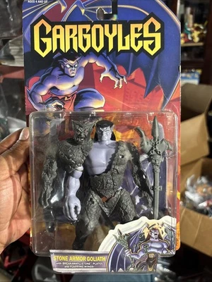 Boneco de ação vintage 1995 Kenner série 1 gárgulas armadura de pedra Golias novo MOC - Imagem 1 de 4
