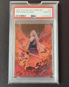 PSA 10 MAGIC THE GATHERING FINAL FANTASY ART SERIES 35 NIBELHEIM AFLAME - Picture 1 of 2