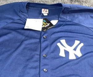 Camiseta deportiva vintage de los 90 Majestic 25 Jason Giambi azul New York Yankees MLB para hombre XXL - Imagen 1 de 8