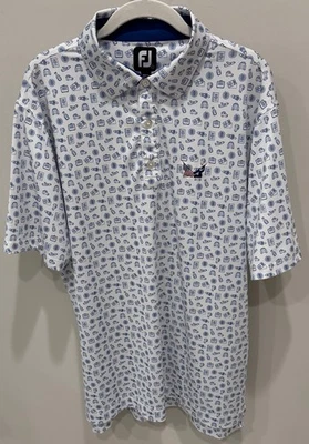 SECESSION GOLF CLUB - FootJoy Golf Shirt - Travel Print - Men's Size Large - Image 1 of 3