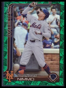 2025 Topps Spring Training Foilboard verde Brandon Nimmo #331 - Foto 1 di 2