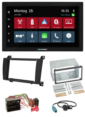 Blaupunkt MP3 Bluetooth DAB 2DIN USB Autoradio für Mercedes SLK R171 2004-2011 - Bild 1 von 4