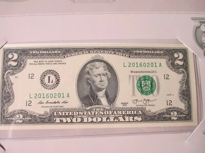 2016 BEP $2 SINGLE NOTE FROM SAN FRANCISCO FEDERAL RESERVE BIRTHDAY NOTE #1 - Image 1 of 4