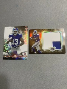 NY Giants Odell Beckham Rookie Jersey, Rookie Refractor Lot, ExMnt - Picture 1 of 6