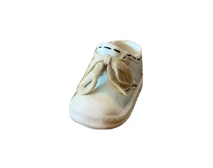 Fioriera asilo ceramica vintage piccolo bambino blu decorazione scarpe - Foto 1 di 11
