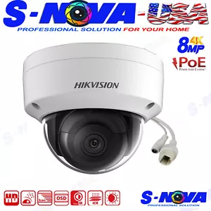 Fotocamera Hikvision 4K 8MP POE IP a cupola 103° angolo di visione esterno originale 3 assi - Foto 1 di 6