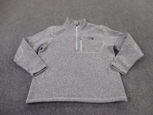 North Face Jacket Mens XL Gray Fuzzy Fleece Lined Outdoors Hiking Sweater Work - Picture 1 of 10