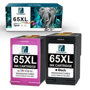 Tinta de color negro 65XL para HP ENVY 5010 5012 5020 5030 5032 5052 DeskJet 2600 2622 - Imagen 1 de 10