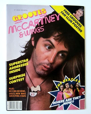 Grooves Magazine November 1978 - Paul McCartney + Poster. Beatles, Kiss Nice - Image 1 of 3