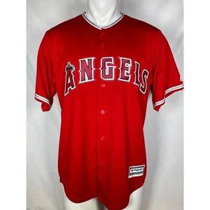 Los Angeles Angels of Anaheim MLB Majestic Red Jersey Men's LARGE - Picture 1 of 11