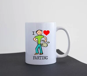 Divertida Taza Café Té Idea de Regalo Taza grosera Cerámica Me encanta pedos M097 - Imagen 1 de 2