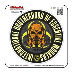 2 Pack - IBEW Orange Skull 1050 - single (5") Full Color Printed Vinyl Sticker - Bild 1 von 3