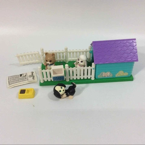 Littlest Pet Shop Puppy Pals Playhouse Poodle Collie Spaniel Kenner 1992 Vintage Cover