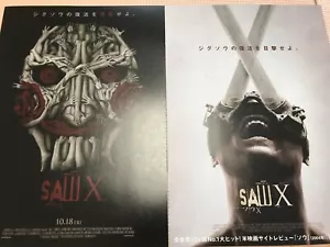 Set of 2!! SAW X Jigsaw Killer 2024 Horror Movie Chirashi/Flyer/Poster Japan - Picture 1 of 2