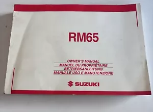 Suzuki RM 65 Owners Manual 2003 #30 - Picture 1 of 21