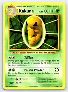 Tarjeta Pokémon Kakuna 6/108 Uncommon XY Evolutions - Casi Nueva - Imagen 1 de 5