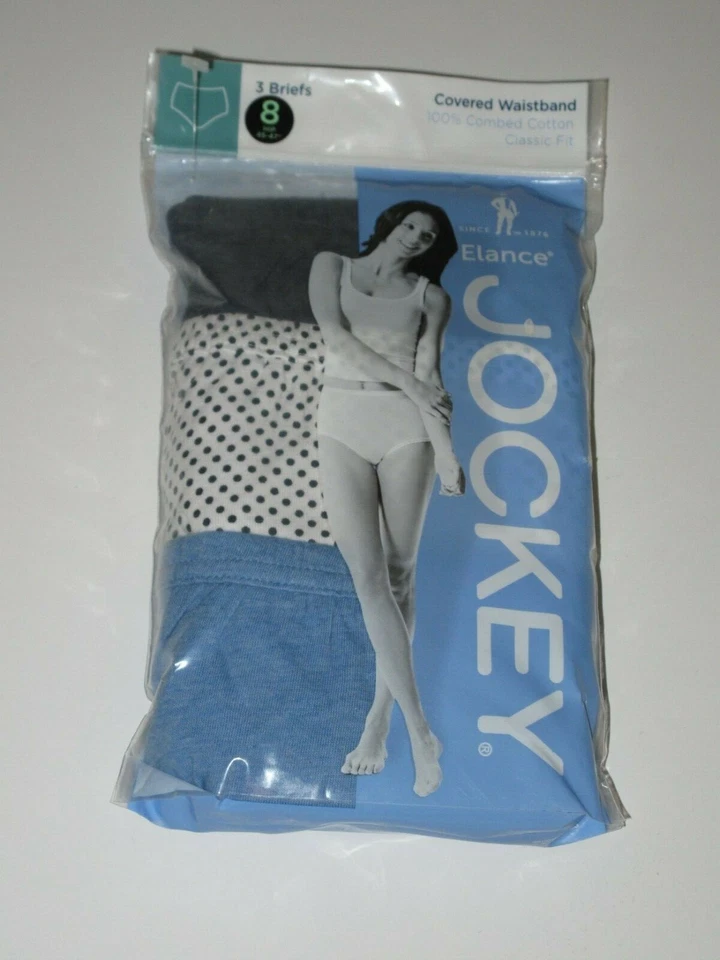Jockey 3-pk. Elance Brief Panties 1484 8 Blue Dot