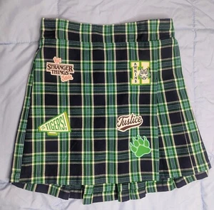 Justice X Stranger Things Youth Plaid Skirt Girls M (10) - Picture 1 of 3