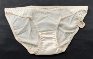 Vtg 90s Victoria's Secret Second Skin Panties L Satin NWT Sheer Front Jezebel - Picture 1 of 7