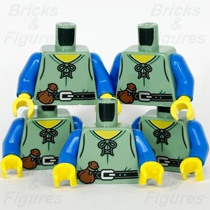 LEGO® Castle Peasant Torso Minifigure Body Part Farmer 10305 10332 910037 x 5 - Picture 1 of 3