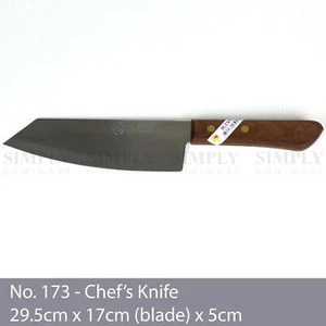 No. 173 KIWI Knife Kitchen Chef Knives Stainless Steel Blade Cook Cleaver Wood - Picture 1 of 6
