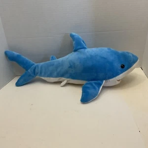Adventure Planet Blue Shark Plush 20” Long Stuffed Animal Mako Shark - Picture 1 of 7