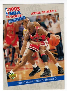 Michael Jordan 1993-94 cubierta superior #180 1993 playoffs destacados - Imagen 1 de 2