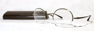 Oliver Peoples, Winslow 44-23-135 Antique Gold half rim NEW eyeglass frame - Picture 1 of 11