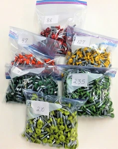 1/4-20 x 1-1/4" TRUSSHEAD SCREWS, ZINC PLATED & PAINTED HEADS ( 1 LOT OF 804 ) - Picture 1 of 8