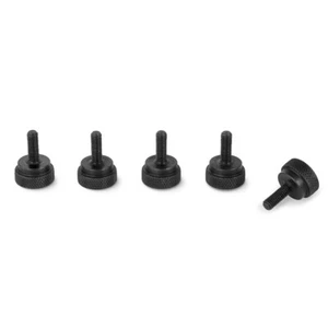 PrecisionGeek Black Steel M6 x 10mm Knurled Thumb Shoulder Screws (Set of 5) - Picture 1 of 1