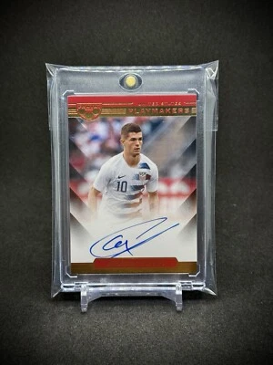 Christian Pulisic 2019 Panini Soccer Playmakers On Card Auto SP USA - Image 1 of 2