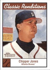 2001 Topps Heritage Classic Renditions Braves Baseball Card #CR5 Chipper Jones