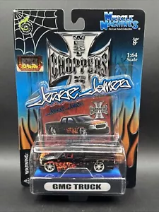 2004 Muscle Machines Jesse James West Coast Choppers BLACK w/ FLAMES GMC TRUCK - Picture 1 of 5