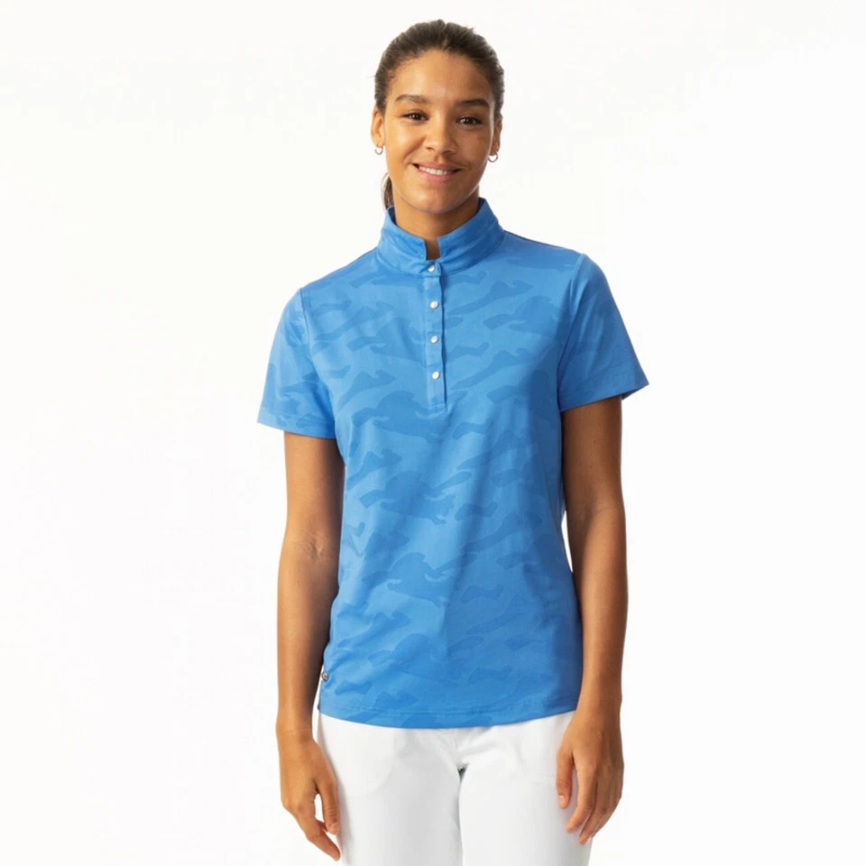 Camisa polo de golf Daily Sports Jess para mujer talla M azul camuflaje manga corta Foto 1 de 4