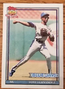 Tarjeta de béisbol Tony Fernández Toronto Blue Jays 1991 Topps #320 como nueva - Imagen 1 de 2