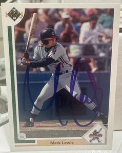 Mark Lewis 1991 Upper Deck handsigniert signed #17 Cleveland Indians Rookie RC - Bild 1 von 1