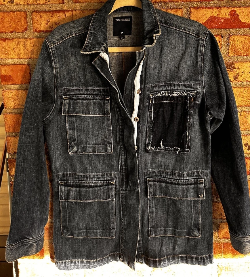 Chaqueta militar de mezclilla True Religion para mujer Orig 249 Foto 1 de 4