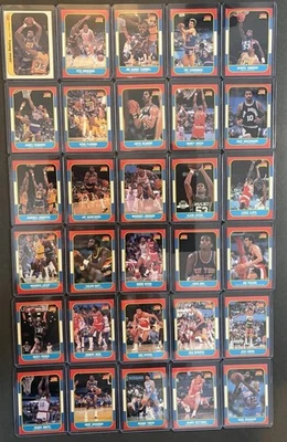 Lote de 30 cartas diferentes 1986 Fleer Basketball sem classificação - sem duplicatas - Imagem 1 de 4
