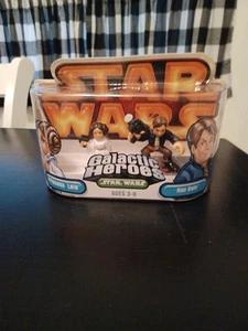 Hasbro Star Wars Galactic Heroes Prinzessin Leia & Han Solo Figuren 2er Pack Box - Bild 1 von 6