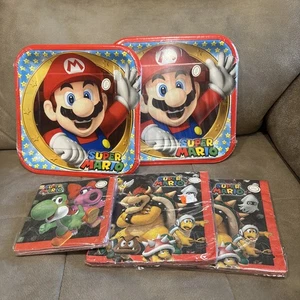 Super Mario Forniture per Feste di Compleanno Piatti e Tovaglioli Nintendo Set (5) - Foto 1 di 8