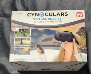 CYNOCULARS VIRTUAL REALITY VR HEADSET + REMOTE FOR 3D VIEW OF MOVIES GAMES - Picture 1 of 6