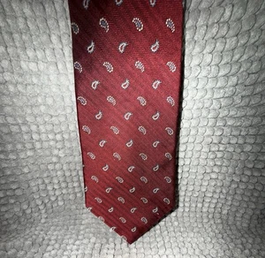 Tommy Hilfiger Krawatte Krawatte rot mehrfarbig 100% italienische Seide - Bild 1 von 5