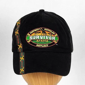Cappello Vintage 2001 CBS Survivor Africa Outwit-Outplay-Outlast Adj Strap di HeadStart - Foto 1 di 14