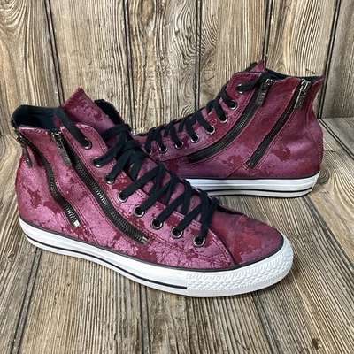 Converse Womens Purple Leather High Top Double Zip Sneakers All Star Size 9.5 - Image 1 of 4
