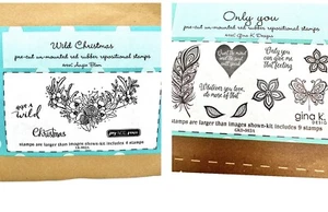 Unity Stamp Co Wild Christmas And Only You Red Rubber Stamp Sets Of 2 Retired - Picture 1 of 9