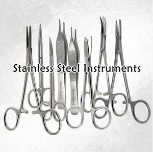 8-teiliges Naht Riss Medizinstudent Chirurgie Edelstahl Instrumente Set - Bild 1 von 3