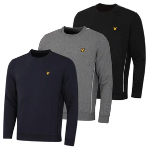 Lyle & Scott Mens Crew Neck Contrast Piping Cotton Blend Sweater 33% OFF RRP