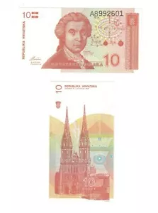 1991 Croatia 10 Dinara banknote UNC P18 - Picture 1 of 1