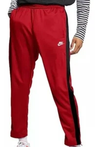Nike Sportswear Tribute Track Pants Size XL Tall Red White Jogger AR2246 New - Picture 1 of 4