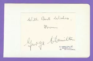 GEORGE HAMILTON HEART OF MIDLOTHIAN FC 1947-48 ABERDEEN RARE ORIGINAL AUTOGRAPH - Bild 1 von 2